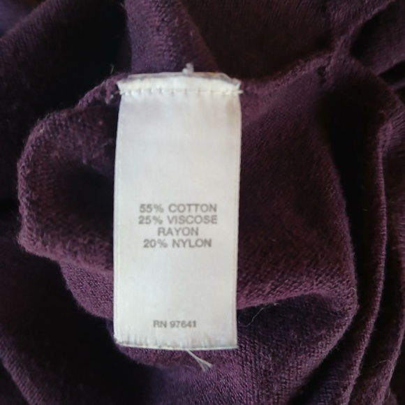 J. Jill Burgundy Boatneck Cotton/Rayon Tunic Length Sweater Size Small Tall - Picture 10 of 11